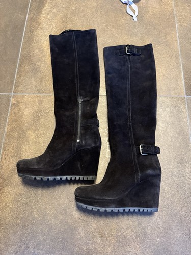 Prada keilabsatz stiefel - keilabsatz-stiefel, aus