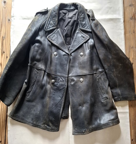 40er ww2 vintage schwarz leder - vintage,