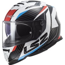 Motorrad Helm XXL - LS2 Storm II 2 FF800 Racer - rot-blau