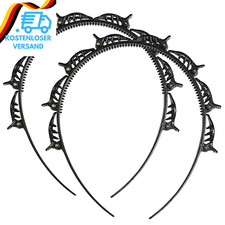 2 Stück Haarreifen Mit Klammern, Haarreif Mit Clips, Double Bangs Hairstyle Hair