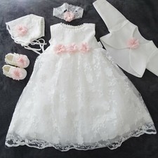Tlg set taufkleid stirnband - 5-tlg,