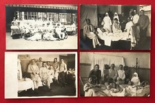 4 x Militär Foto AK 1. WK Dt. Soldaten im Lazarett mit Krankenschwestern ( 92305