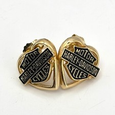 Harley Davidson Ohrringe Herz Gold 10K 417 #1961