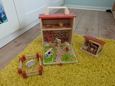 Bauernhof für Kinder Holz zum Mitnehmen als Set/Box Geschenk
