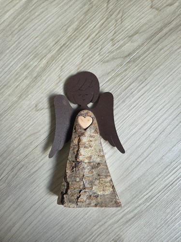 Holz engel deko mit - engel, herz