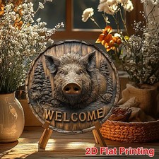 Rustikal Wildschwein Welcome