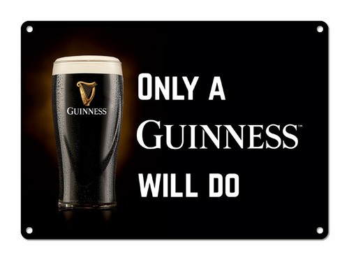 Guinness blechpostkarte - guinness,