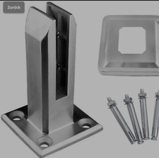  Edelstahl Glasklemme Boden