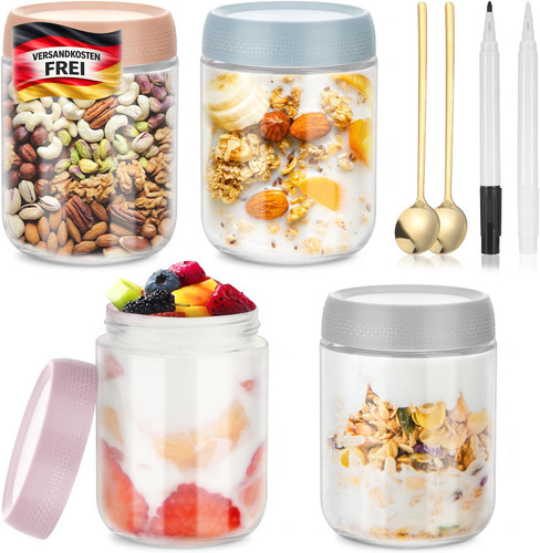 Meal prep gläser 4er set - meal,
