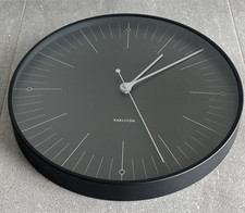 Klassische Karlsson Wanduhr 40cm schwarz. ohne Ziffern