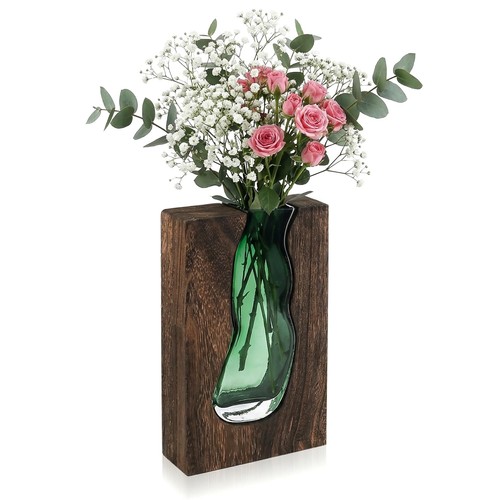 Blumenvase glas rechteckig - glas,