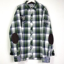 Camp David Hemd Freizeithemd Gr.XXXL Herren Kurzarm Kariert Bestickt Logo