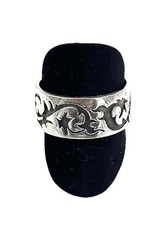 925/- Silberring mit Muster
