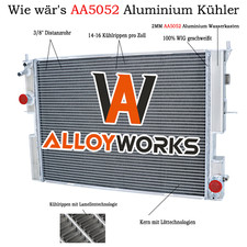 3 Reihen Aluminium Kühler For LAND ROVER DISCOVERY 2,5 TD5 Diesel 1998-2004