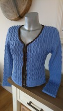 COUNTRY LINE Trachten Strickjacke Cardigan ELKE Blau dicker Strick Gr.36/38