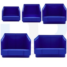 1-24 Stk Blaue Lagerboxen Stapelboxen Sichtlagerboxen Sichtbox Kunststoff Gr.1-5