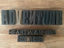 33 Vintage Holz Buchdruck