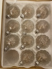 DDR Lauscha Glas Design Christbaumschmuck Kugel Lametta - Vintage 