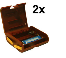 2x Batterie-Box: Akkus als 4,5V Flachbatterie,Adapter für 3x AA statt 3R12 3LR12