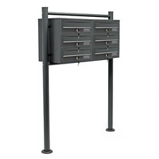 6er Briefkastenanlage Anthrazit 2x3 Fach Standbriefkasten Postkasten Postfach
