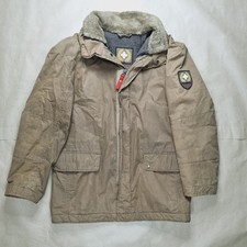 Strellson Herren Mantel Winterjacke Gr. 50 Braun Wolle Winddicht Wasserabweisend