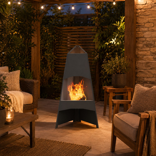 Terrassenkamin aus stahl - terrassenkamin, –