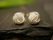 925 Silber Ohrringe Ohrstecker Gordischer Knoten Monkey Fist Affenfaust SIX 