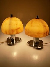 Zwei Original Art Deco WMF Ikora Tischlampen Chrom Bauhaus Vintage Rare 20.JHD