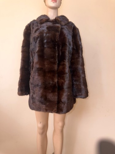 Pelzjacke nerz dunkelbraun - pelzjacke,