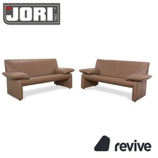 Jori JR 8750 Leder Zweisitzer Braun Taupe manuelle Funktion Sofa Couch