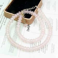 BAILYSBEADS zarte Danburit Halskette Necklace Collier Rondelle 5x8mm facettiert