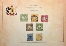 Württemberg. Wappen und Ziffern im Oval, ʘ. Aus Nachlass: Für den Spezialisten!