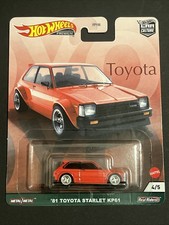 '81 Toyota Starlet KP61 Car Culture 2021 Premium 1:64 Hot Wheels GRJ95 FPY86