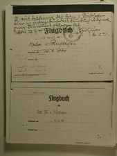 Flugbuch Johannes von Richthofen I./ZG 142, III./ZG 26, 6./ZG 26, 1./JFS 3, ZS 1