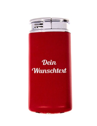 Piezo gas feuerzeug - rot, chrome