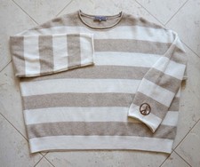 Lieblingsstück Damen Pullover Pulli  Gr 40 L oversize Wolle 100% beige creme