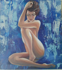 Akt Frau Gemälde Original