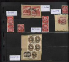 Deutsches Reich Stempel Euerfeld, Bieberehren, Gnodstadt, Marktbreit