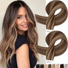 60 Stück Tape In Remy Echthaar Human Hair Extensions Haarverlängerung Dick Blond