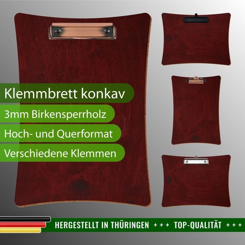 Bütic holz klemmbrett konkav - bütic,