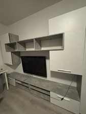 Schrankwand Marmor, Weiß Von