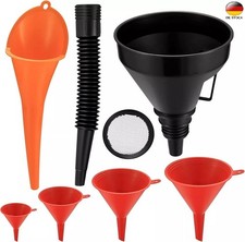6 Stück Einfülltrichter Set, Rechtwinkliges Flexibles Kunststoff Trichter Set, U