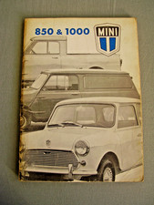Bedienungsanleitung Mini 850 u. 1000 British Leyland Austin Morris England  1969