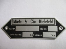 Plate Type Plate ID Miele