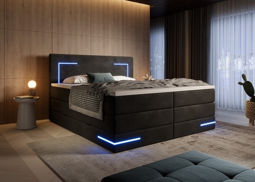 Detroit led boxsprinbett - led,