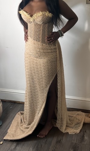 Maxikleid ballkleid gold - maxikleid,