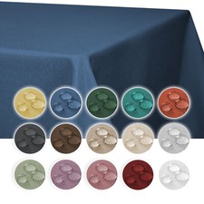 Tischdecke eckig Leinenoptik Lotuseffekt Tischwäsche Wasserabweisend Mitteldecke