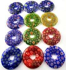 Millefiori glasanhänger donut - millefiori,
