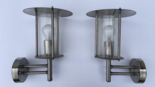 2 Stück Wandlampen, Aussenlampen, Hausleuchten Edelstahloptik Aussenwandleuchten