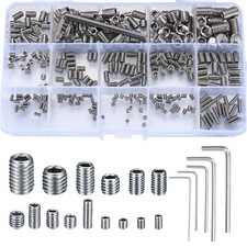 300 Stück Madenschrauben Set, Gewindestifte Inbusschraube Sortiment Kit, M2.5...